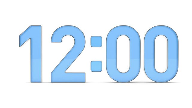 Time on white background. Isolated 3D illustration