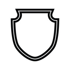 Badge Icon. Vintage label and badge illustration. Security shield symbol.