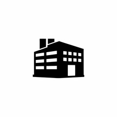 Fototapeta premium Warehouse Building Icon Vector Silhouette Design