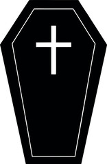 Obraz premium black cross on white background