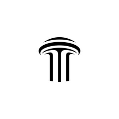 Pillar logo with simple shape