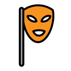 Carnival Mask Vector Filled Icon Design