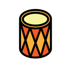 Drum Vector Filled Icon Design