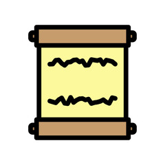 Ancient Scroll Vector Filled Icon Design