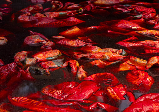 Fabrics dyeing in a batik factory, Chittagong Division, Comilla, Bangladesh