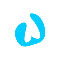 Abstract Blue Blob Icon – Fluid Minimalist Shape for Branding
