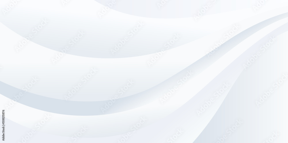 Poster white abstract wave background with futuristic concept vector.