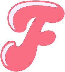 Cute Puffy Bold Alphabet F
