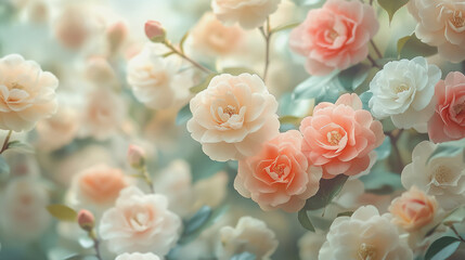 Obraz premium watercolor botanical Carnation flowers texture template background.Elegant wedding invitation card background . Minimal hand painted Design for wedding or Valentine's Day