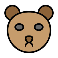 Polar Bear Vector Filled Icon Design