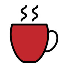Coffee Mug Vector Filled Icon Design