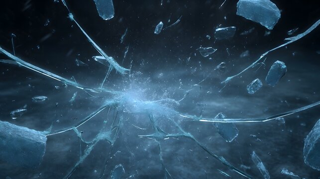 glass pattern with shards reflecting light in all directions