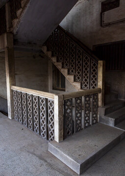 Stairs in the old colonial Rashid building, Chittagong Division, Chittagong, Bangladesh
