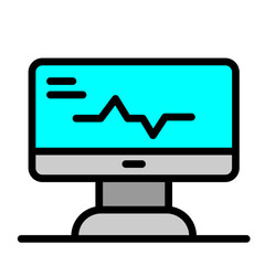 Condition Monitoring Vector Filled Icon Design