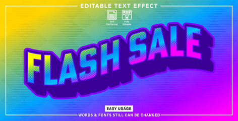 Editable graphic text effect flash sale style