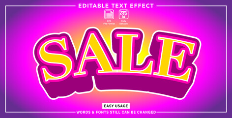 Editable graphic text effect sale style