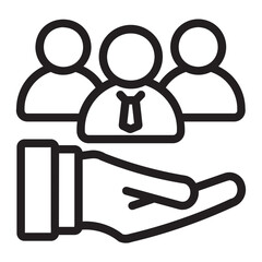 social responsibility line icon