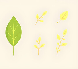 foliage cartoon set, tropical leaves cartoon, jungle leaves vector, flat green leaves, leafy illustration, botanical cartoon leaves, cute leaves set, stylized leaves vector, leaf clipart cartoon, leaf