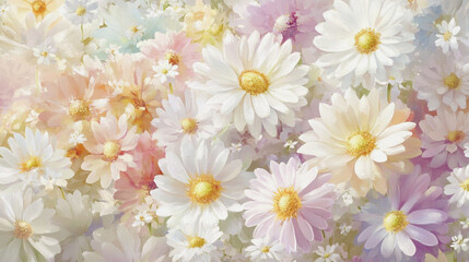 watercolor botanical Gerbera flowers texture template background.Elegant wedding invitation card background . Minimal hand painted Design for wedding or Valentine's Day