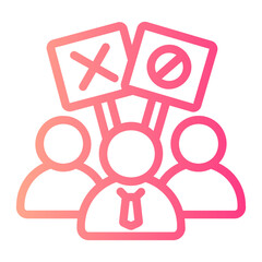 civil rights gradient icon