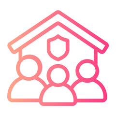 Obraz premium family gradient icon