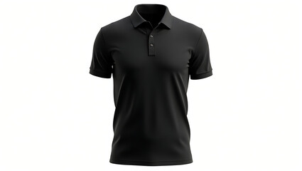 Classic Black Polo Shirt Mockup Versatile Design Template for Apparel Branding