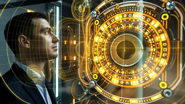 Scientist Contemplating Quantum Computing Breakthrough