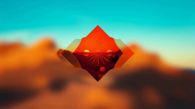 Futuristic Digital Outro with Geometric Patterns and Motion Blur