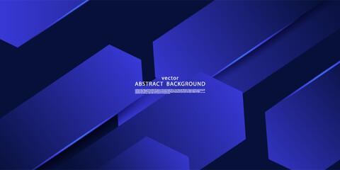 Dynamic blue abstract background. Overlapping arrow shape pattern with light and shadow. Vector Eps10