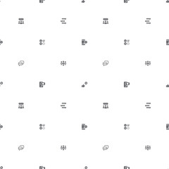 Seamless pattern with Review And feedback icon on white background. Included the icons as customer, rating, star rating, chat, testimonials, survey, support, communication, sign And Other Elements.