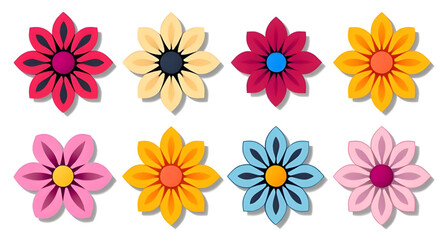 flower line art icons, flower UI icons, flower emoji style, simple flower icons, abstract flower icons, decorative flower icons, rose icon, tulip icon, daisy icon, sunflower icon, lotus icon, hibiscus