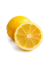 Sliced Lemon and Whole Lemons