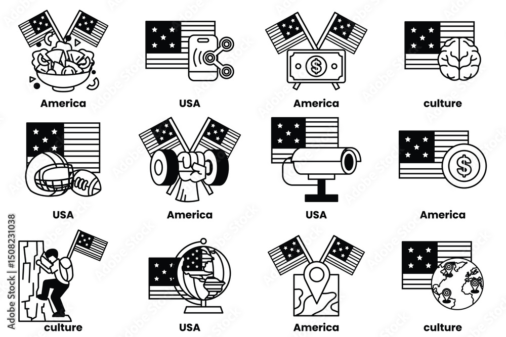 Poster the image is a collection of 12 different flags