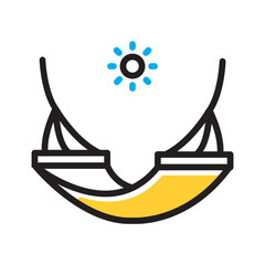 Vector multi color icon for Hammock