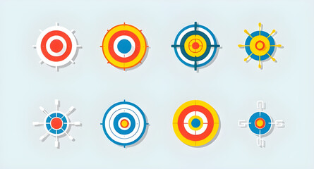 Target icon, Target vector, Target illustration, Bullseye, Aim icon, Goal target, Marketing target, Archery target, Red target, Target with arrow, Flat target design, 3D target, Minimal target icon, T
