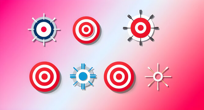 Target icon, Target vector, Target illustration, Bullseye, Aim icon, Goal target, Marketing target, Archery target, Red target, Target with arrow, Flat target design, 3D target, Minimal target icon, T