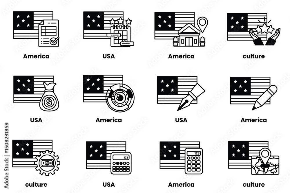 Poster the image is a set of 12 different flags, each representing a different country
