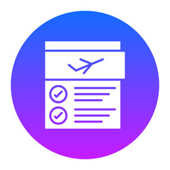 Flight Checklist Icon
