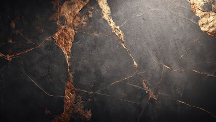 Dark grey stone with golden veins