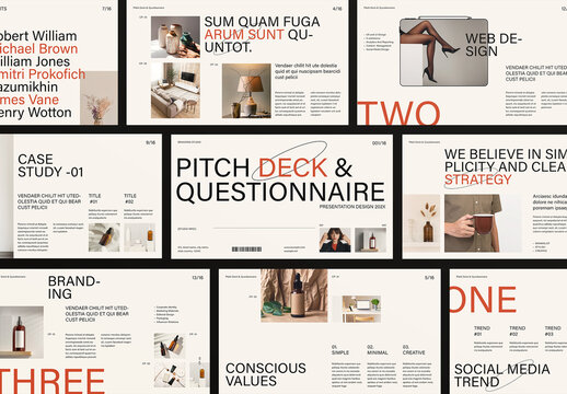 Pitch Deck & Clients Questionnaires Presenttaion Template