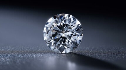 Fototapeta premium A stunning close-up of a sparkling diamond showcasing its brilliance and clarity.