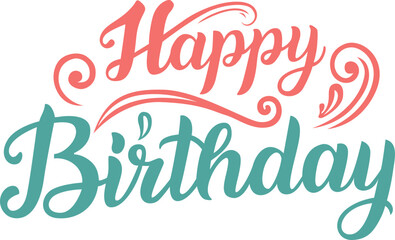 Happy Birthday Lettering