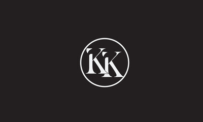 KK, K ,  KK , Abstract Letters Logo Monogram	