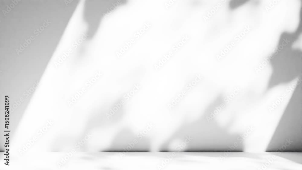Poster minimal 3d rendering product background with moving shadow