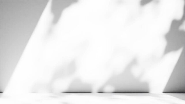 Minimal 3d rendering product background with moving shadow