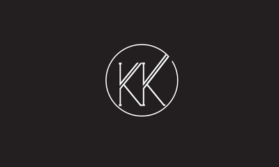 KK, K ,  KK , Abstract Letters Logo Monogram	