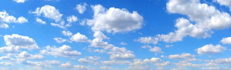 Obraz premium Beautiful Fluffy Clouds In A Clear Blue Sky