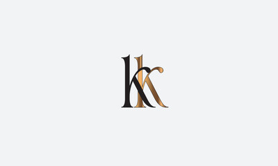 KK, K ,  KK , Abstract Letters Logo Monogram	