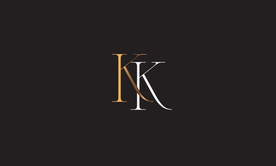 KK, K ,  KK , Abstract Letters Logo Monogram	