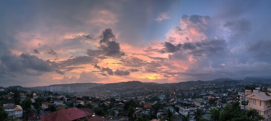 Sunset Cityscape Panorama